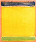 Green Canvas Paintings - Untitled Blue Yellow Green on Red 1954